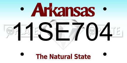 11SE704 Arkansas License Plate