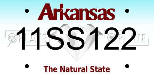 11SS122 Arkansas License Plate