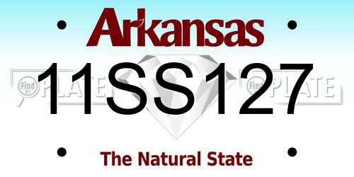 11SS127 Arkansas License Plate