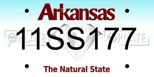 11SS177 Arkansas License Plate