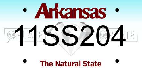 11SS204 Arkansas License Plate