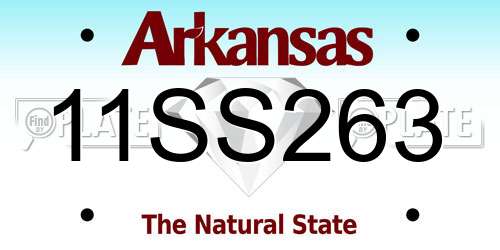 11SS263 Arkansas License Plate