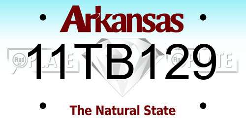 11TB129 Arkansas License Plate