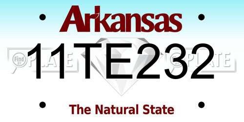 11TE232 Arkansas License Plate