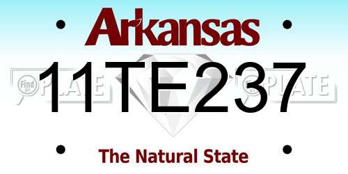 11TE237 Arkansas License Plate