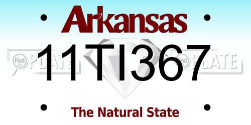 11TI367 Arkansas License Plate