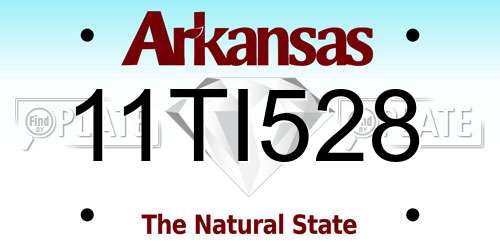 11TI528 Arkansas License Plate