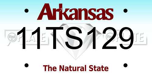11TS129 Arkansas License Plate