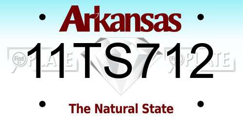 11TS712 Arkansas License Plate