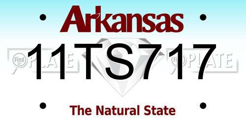 11TS717 Arkansas License Plate