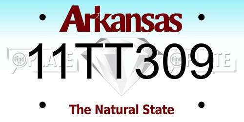 11TT309 Arkansas License Plate