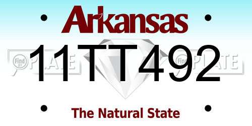 11TT492 Arkansas License Plate
