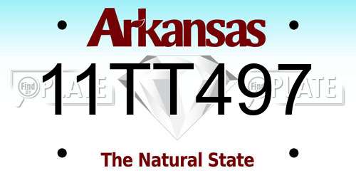11TT497 Arkansas License Plate