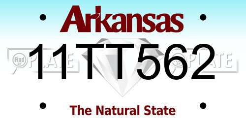 11TT562 Arkansas License Plate
