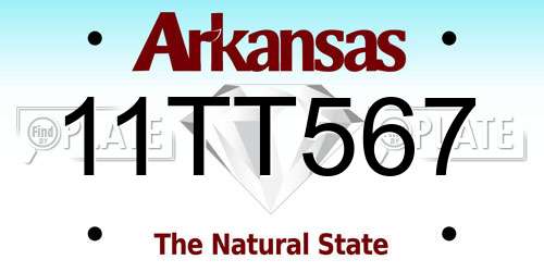 11TT567 Arkansas License Plate