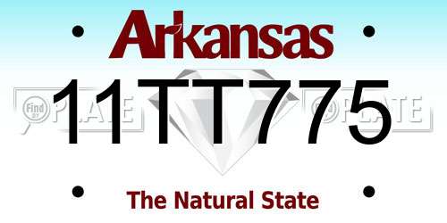 11TT775 Arkansas License Plate
