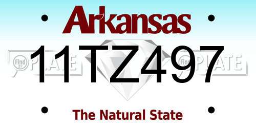 11TZ497 Arkansas License Plate