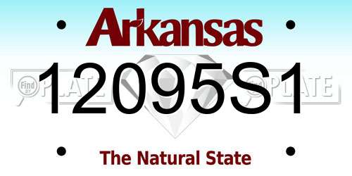 12095S1 Arkansas License Plate