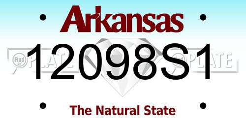12098S1 Arkansas License Plate