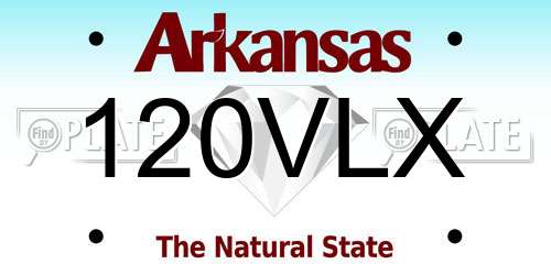120VLX Arkansas License Plate