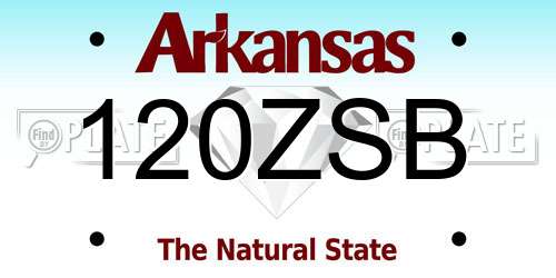 120ZSB Arkansas License Plate