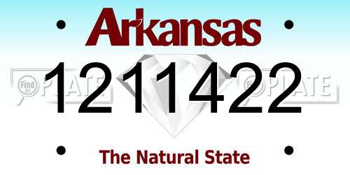 1211422 Arkansas License Plate