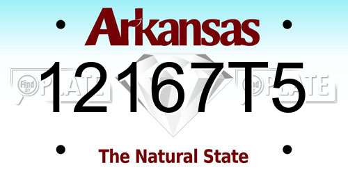 12167T5 Arkansas License Plate