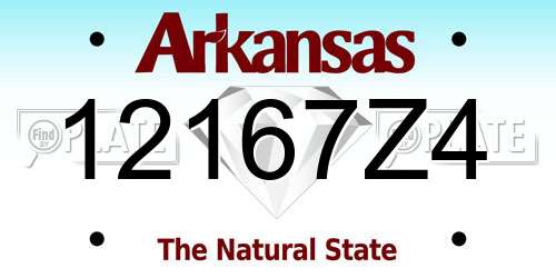 12167Z4 Arkansas License Plate