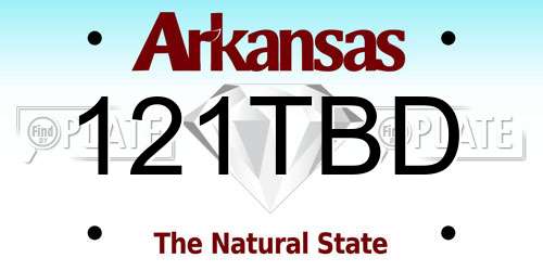 121TBD Arkansas License Plate