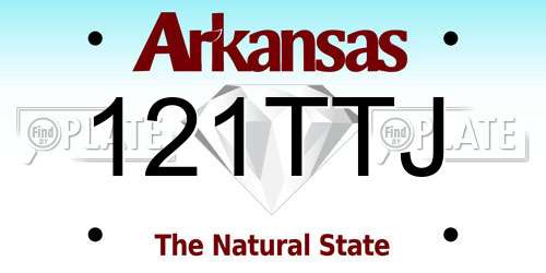 121TTJ Arkansas License Plate