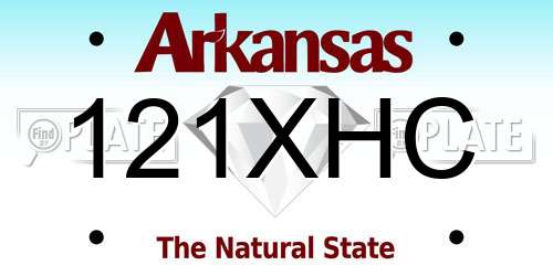 121XHC Arkansas License Plate
