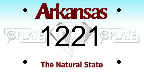 1221 Arkansas License Plate