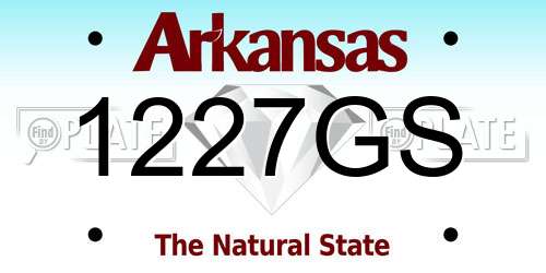 1227GS Arkansas License Plate