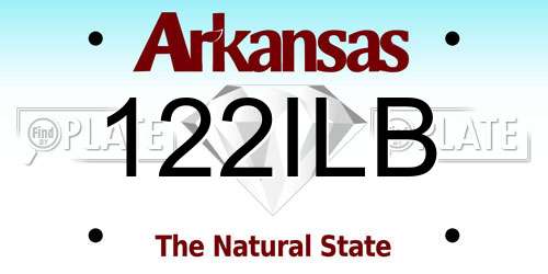 122ILB Arkansas License Plate