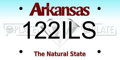 122ILS Arkansas License Plate