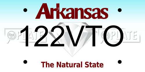 122VTO Arkansas License Plate