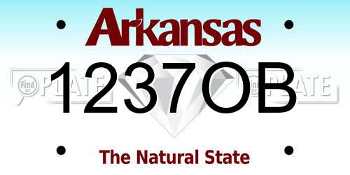 1237OB Arkansas License Plate
