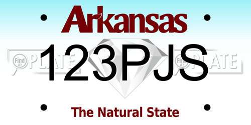 123PJS Arkansas License Plate