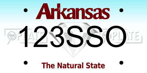 123SSO Arkansas License Plate