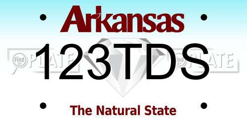 123TDS Arkansas License Plate