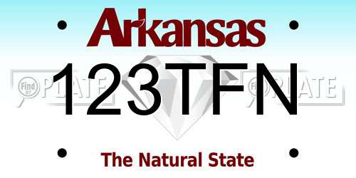 123TFN Arkansas License Plate