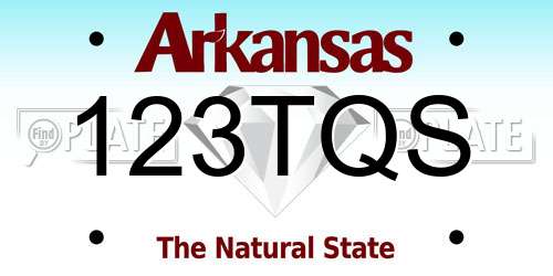 123TQS Arkansas License Plate