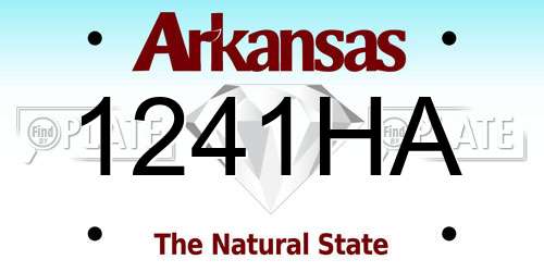 1241HA Arkansas License Plate