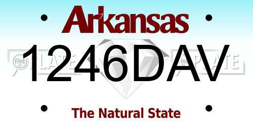 1246DAV Arkansas License Plate