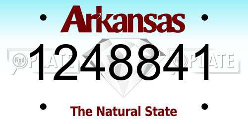 1248841 Arkansas License Plate