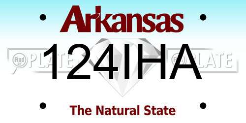 124IHA Arkansas License Plate