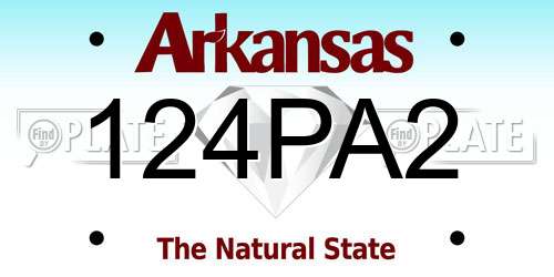 124PA2 Arkansas License Plate