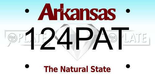 124PAT Arkansas License Plate