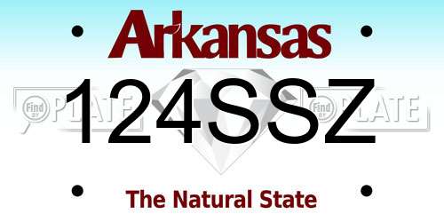 124SSZ Arkansas License Plate