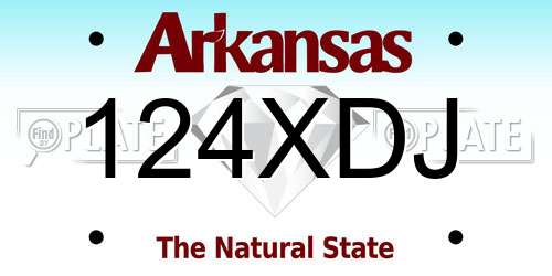 124XDJ Arkansas License Plate